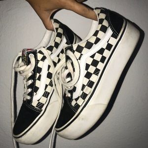 UO x Vans checkered limited edition platform vans
